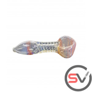 SPIRAL STRIPED GLASS HAND PIPE 4inch 5CT/PK
